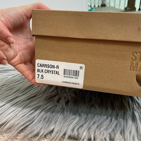 New Steve Madden Carrson Ankle Strap Sandal in Black Crystal Women’s Size 7.5 - Picture 6 of 6